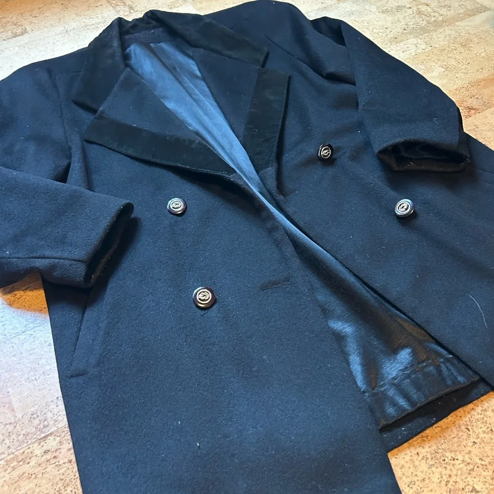 Vintage Braemar Petites by Jeremy Scott Black Wool Coat - Picture 5 of 8